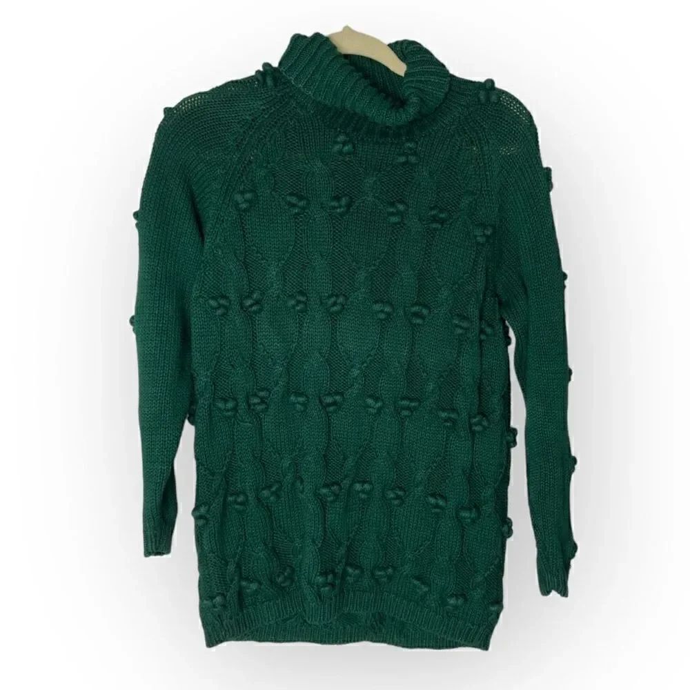Boundary Waters Forest Green turtleneck Sweater Size m